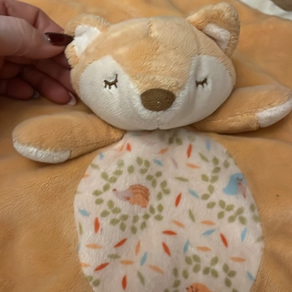 Douglas Baby Fox Lovey Security Blanket Plush Satin Trim - Picture 3 of 9